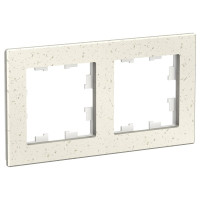 Рамка 2 местная, мрамор, Крем роял, AtlasDesign Nature SE ATN343102