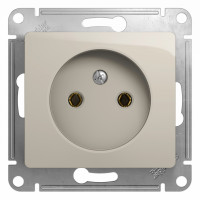 Розетка 1 местная 16А 250В, Молочный, Glossa SE GSL000941