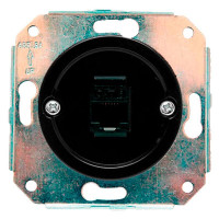 Розетка компьютерная RJ45 (внутренний монт.), черный, Salvador CL.INT.BL