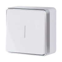 Выключатель 1 кл. с подсветкой, Белый, Gallant Werkel W5010101