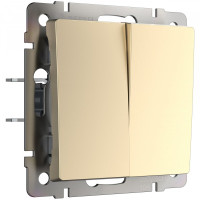 Выключатель 2 кл., Шампань, Werkel W1120011