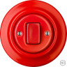 Выключатель кнопочный 1 кл. проходной, ярко-красный глянцевый, Katy Paty NIROGW6 