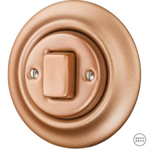 Выключатель кнопочный 1 кл. перекрестный, медь матовая, Katy Paty CUGW7