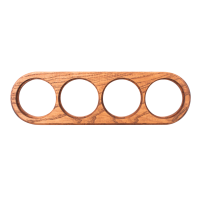 Рамка 4 местная под электрику Salvador на бревно D220 мм, Ясень в масле, DecoWood ОМРСМ4-220