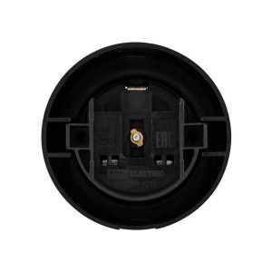 Ретро розетка пластик с 3/К, Черный, Виви TDM ELECTRIC SQ1820-1212