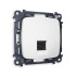 Розетка комп. с шторками RJ45 Cat. 6, Белый матовый, OMEGA Quant Ambrella Volt MO132010