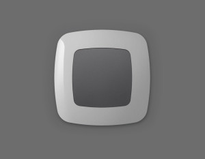 Лицевая панель заглушки с суппортом, Антрацит серый, OMEGA Quant Ambrella Volt OP6660