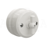 Выключатель фарфоровый 1 кл. проходной (2 положения), белый, ТМ МезонинЪ Аврора GE70405-01