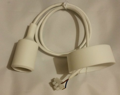Ретро патрон силиконовый Е27, белый, SIL-WHITE-LAMPHOLDER Euro-Lamp
