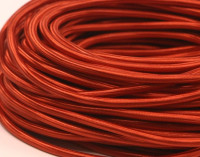 Ретро кабель круглый 2x2,5 Красный шёлк, Interior Wire ПДК2250-КРШ  (1 метр)