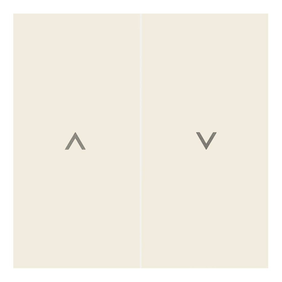 Лицевая панель для выключателя жалюзи, Кремовый сатин, Rikkett 35613 MC