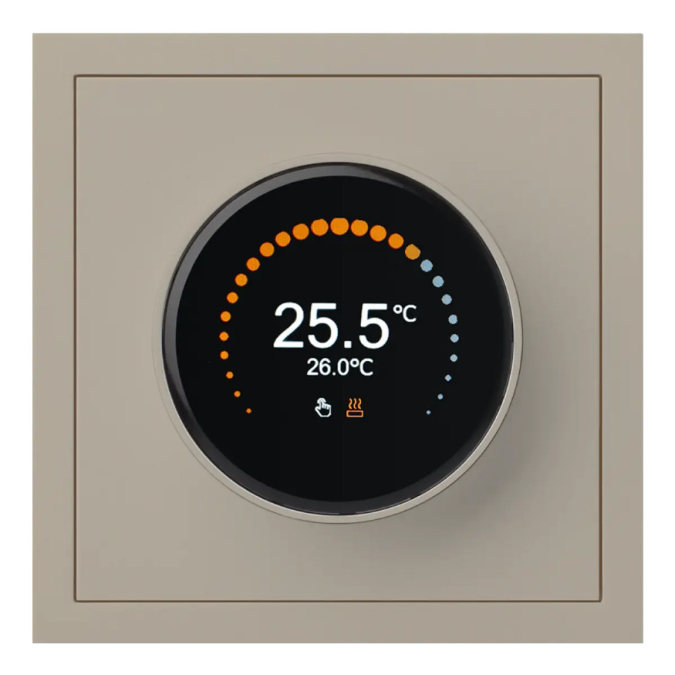 Терморегулятор теплого пола сенсорный, Латте, Rikkett 32233 LT