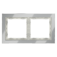 Рамка 2 местная, стекло, Сталь, Voltum S70 VLS110205