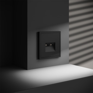 Розетка компьютерная 2-ая RJ45+RJ45 кат.6, Черный матовый, S70 Voltum VLS060208