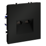 Розетка компьютерная 2-ая RJ45+RJ45 кат.6, Черный матовый, S70 Voltum VLS060208