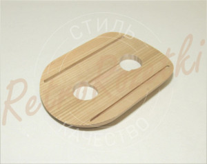 Накладка 2 местная деревянная 168x105 на бревно, Clever Wood