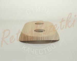 Накладка 2 местная деревянная 168x105 на бревно, Clever Wood