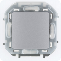 Выключатель 1 клав. проходной, герметичный IP44, алюминий, INSPIRIA Legrand 673672