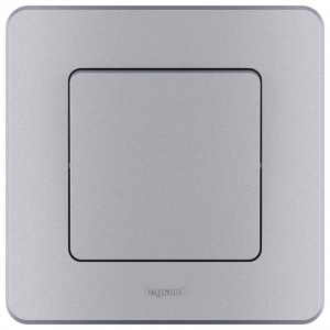 Выключатель 1 клав. проходной, герметичный IP44, алюминий, INSPIRIA Legrand 673672