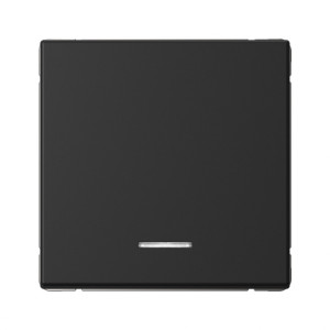 Кнопка без фиксации 1 кл. с подсв., Базальт, ArtGallery SE GAL001416