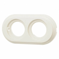 Рамка 2 местная пластик, Глянцевая слоновая кость, Bironi BF1-620-211N