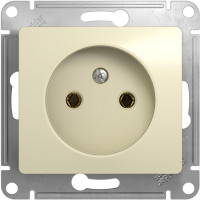 Розетка 1 местная 16А 250В, Бежевый, Glossa SE GSL000241