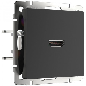 Розетка HDMI, Черный матовый, Werkel W1186008