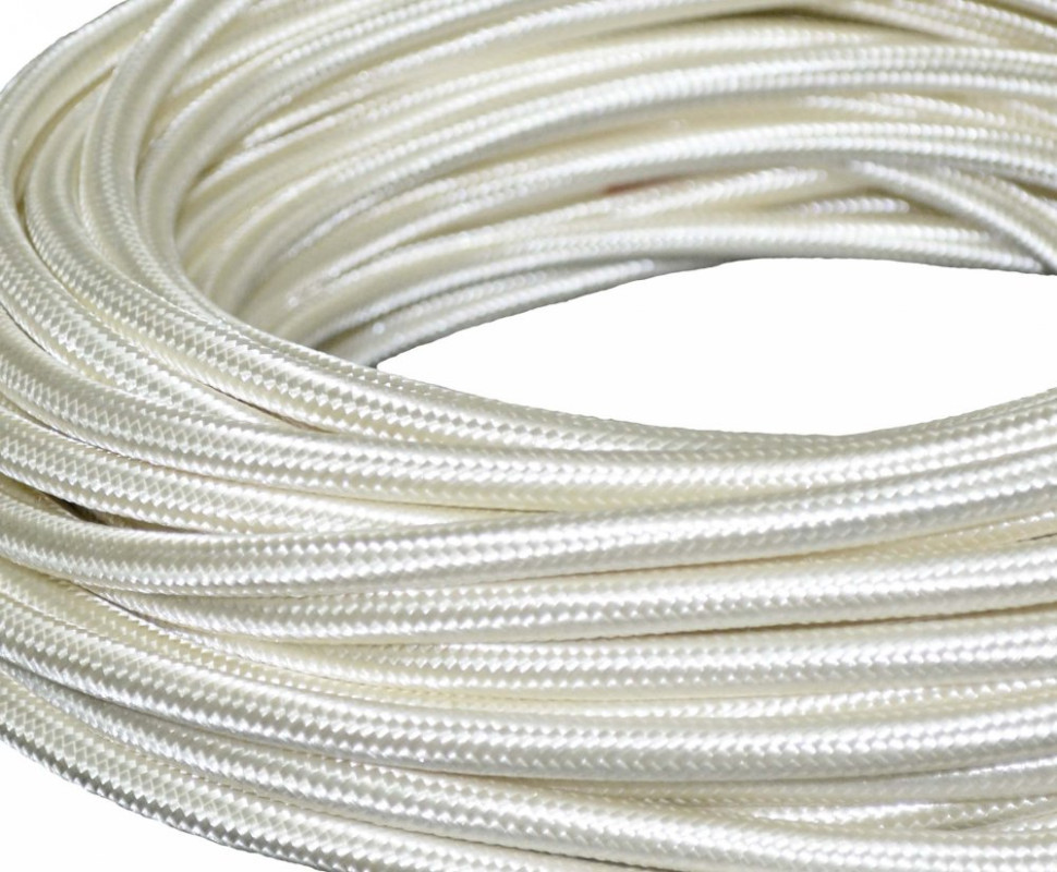 Ретро кабель круглый 2x0,75 Бежевый шёлк, Interior Wire ПДК2075-БЖШ (1 метр)