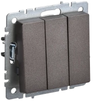 Выключатель 3 кл., Темная бронза, Brite IEK BR-V30-0-10-K45