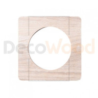 Рамка 1 местная деревянная под электрику OneKey, выбеленный ясень, DecoWood ROC1-AW