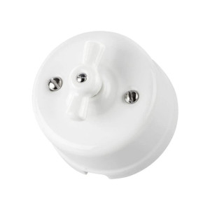 Выключатель керамика 1 кл. (2 положения), Белый, Болонь TDM ELECTRIC SQ1820-0001