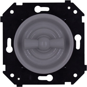 Выключатель пластик поворотный 1 кл. (внутренний монт.), Титан, Шедель Bironi B3-200-26