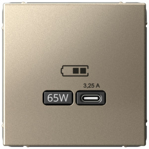 Розетка USB для быстрой зарядки, тип C 65Вт, Шампань, ArtGallery SE GAL000527