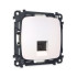 Розетка комп. с шторками RJ45 Cat. 6, Жемчуг, OMEGA Quant Ambrella Volt MO212010