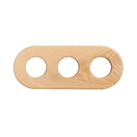 Рамка 3 местная деревянная под электрику Salvador на бревно D220, Ясень без тонировки, DecoWood СМС3кр-220