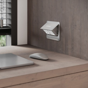 Блок выдвиж. розет. 2 местн., Серебряный, Werkel W8074065