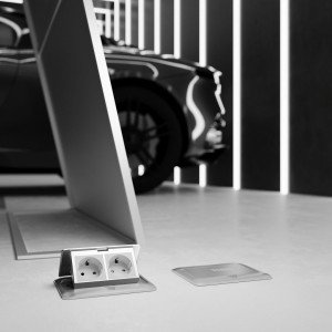 Блок выдвиж. розет. 2 местн., Серебряный, Werkel W8074065