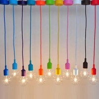 Ретро патрон силиконовый Е27, синий, SIL-BLU-LAMPHOLDER Euro-Lamp
