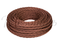 Ретро кабель витой 2x0,75 Коричневый, ТМ МезонинЪ GE70140-04 (1 метр)