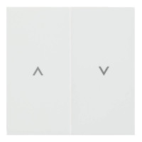 Лицевая панель для выключателя жалюзи, Белый сатин, Rikkett 35613 MW