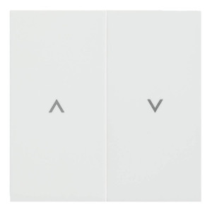 Лицевая панель для выключателя жалюзи, Белый сатин, Rikkett 35613 MW