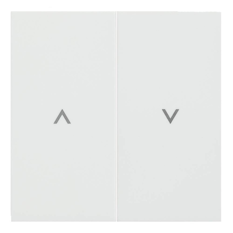 Лицевая панель для выключателя жалюзи, Белый сатин, Rikkett 35613 MW