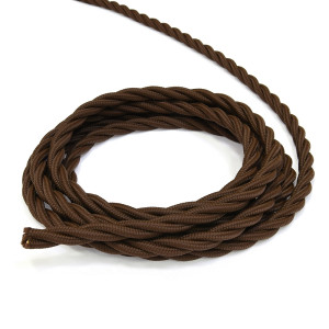 Ретро кабель витой 3x1,5 коричневый винтаж (50м) Lindas 63142