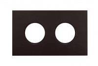Рамка 2 местная пластик, Коричневый, Шедель Bironi BF6-620-22M