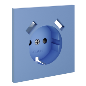 Лицевая панель для розетки с З/К и шторками, с USB A+A, Деним, S70 Voltum VLS000915