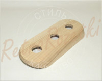 Накладка 3 местная деревянная 238x105 на бревно, Clever Wood