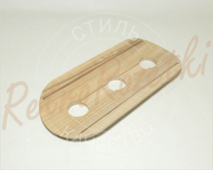 Накладка 3 местная деревянная 238x105 на бревно, Clever Wood