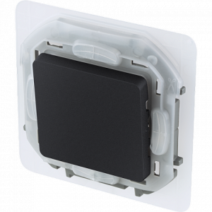 Выключатель 1 клав. проходной, герметичный IP44, антрацит, INSPIRIA Legrand 673673