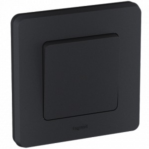 Выключатель 1 клав. проходной, герметичный IP44, антрацит, INSPIRIA Legrand 673673