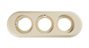 Рамка 3 местная пластик, Глянцевая слоновая кость, Bironi BF1-630-211N